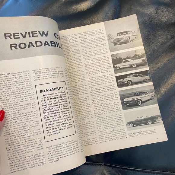 MOTOR LIFE MAGAZINE Vintage June 1957 Automobiles Collectible - Picture 7 of 9
